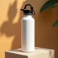 Matte Black Double-Wall Insulated Stainless Steel Vacuum Sipper Bottle (750 ml) - Masterplayer Designs & Printing
