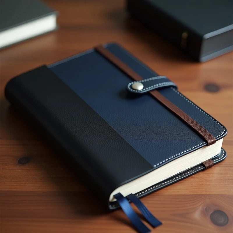 Customized Leather Notebook Diary – Black - Masterplayer Designs & Printing