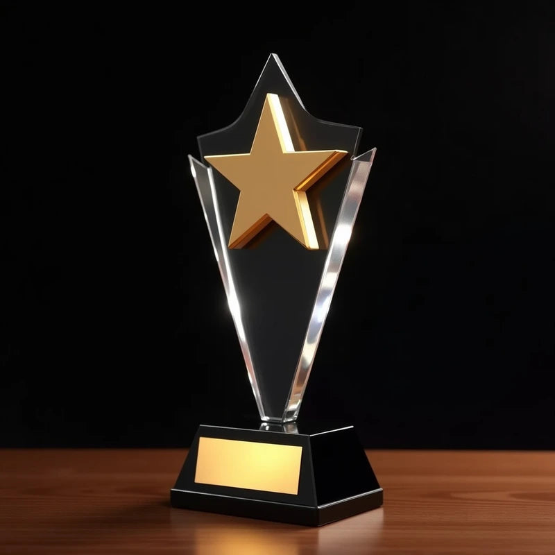 Golden Star Customized Trophy Award - Masterplayer Designs & Printing