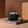 Customized Leather Cover for Apple Air Pods PRO – Black - Masterplayer Designs & Printing