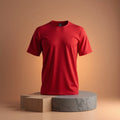 Red Customized Half Sleeve Men’s Cotton T-Shirt - Masterplayer Designs & Printing