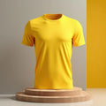 Yellow Customized Half Sleeve Men’s Cotton T-Shirt - Masterplayer Designs & Printing