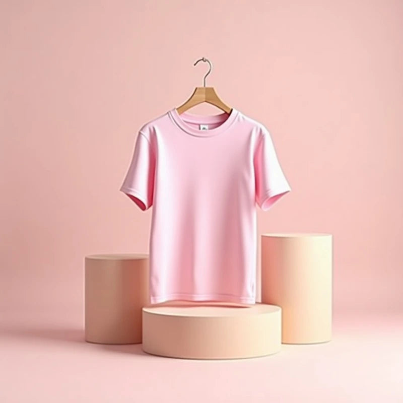 Soft Pink Customized Half Sleeve Kid’s Cotton T-Shirt - Masterplayer Designs & Printing